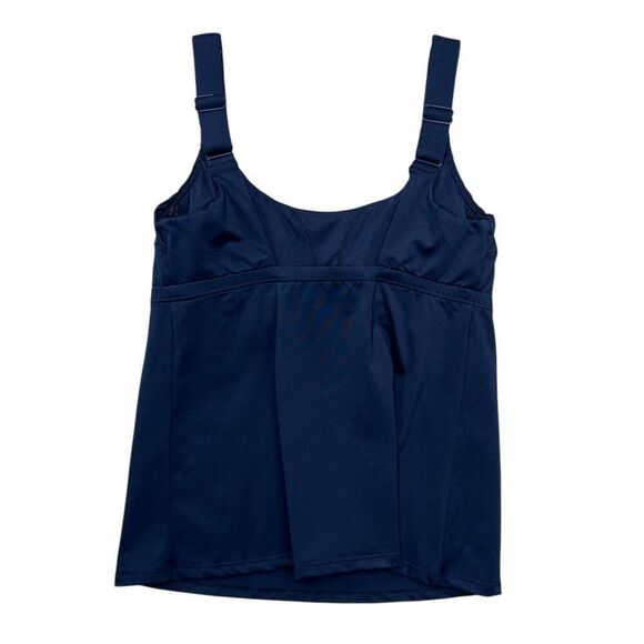 Nike Tanktini Women's Size Small Blue Athletic Beach Stretch Swim Swimsuit Top! - Picture 6 of 12